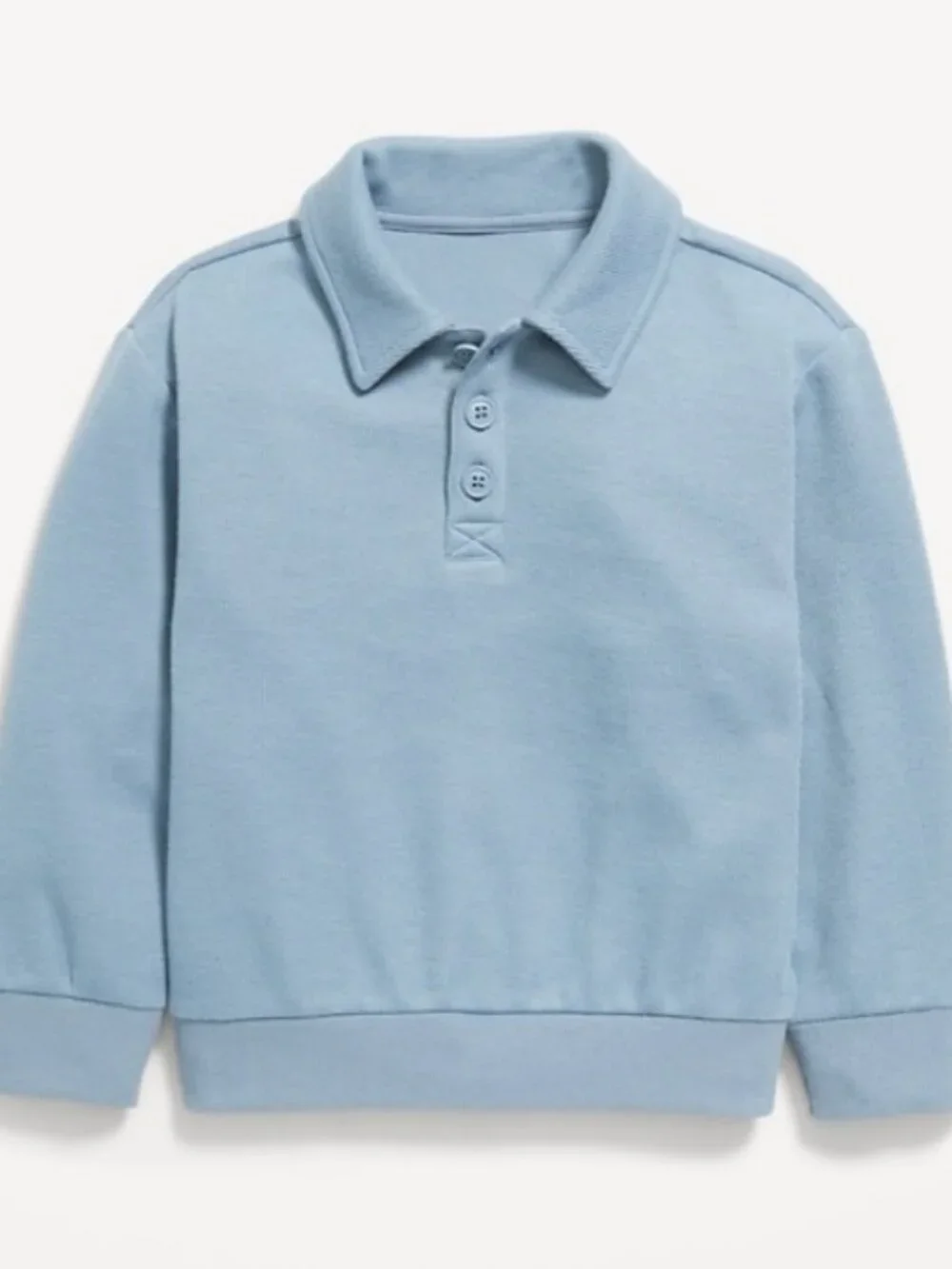 Old Navy Toddler Boy Oversized Long-Sleeve Ribbed Polo Sweater Size 3T NWT Blue